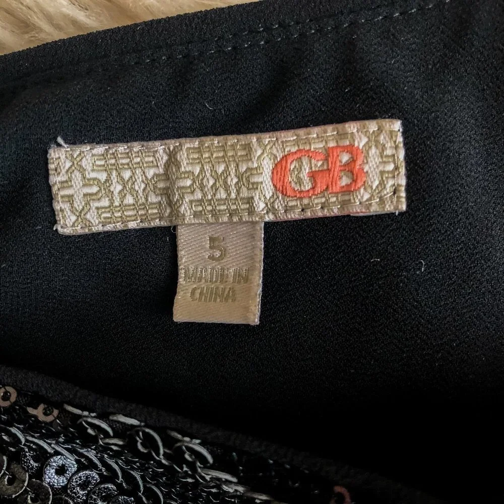 Gianni Bini Black Sequin Hi-Low Cocktail Dress | Long Sleeve | Size 5 - Picture 8 of 10